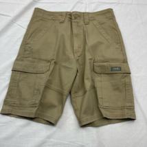 Wrangler Mens Cargo Shorts Brown Flat Front Relaxed Fit Flap Pockets 30 - £9.48 GBP