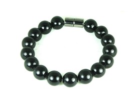 Black Tourmaline Bracelet 8/10/12mm Bead Diameter Gemstones - Protection... - £20.35 GBP