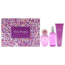 Perry Ellis Very Purple by Perry Ellis for Women - 3 Pc Gift Set 3.4oz EDP Spray - £29.88 GBP