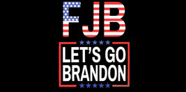 Lot of 6 FJB USA Let&#39;s Go Brandon Black Official Vinyl Decal Bumper Sticker - £14.88 GBP