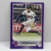 2022 Topps Update Series Baseball Carlos Correa US39 Purple Minnesota Twins - £1.54 GBP