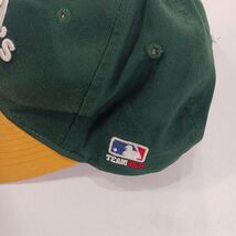 Team MLB OC Sport A's Oakland Athletics Yellow/Green Back Strap Baseball Cap Hat image 2