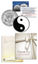 Yin Yang Balance Harmony Keepsake Gift Jfk Kennedy Half Dollar Us Coin - £6.70 GBP