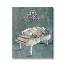 Stupell Industries Cow Resting on Piano Fancy Chandelier Green Gray, Des... - £57.91 GBP