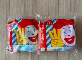 Vintage Two 1999 Fisher Price McDonalds Happy Meal Toy Figure New &amp; Sealed - £22.25 GBP