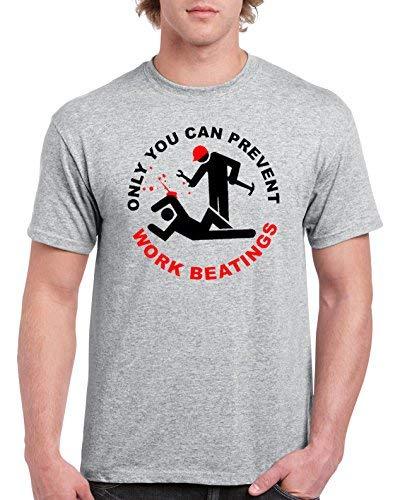 stickerdad Only You Can Prevent Work Beatings Funny T-Shirt by (Unisex L... - $13.85