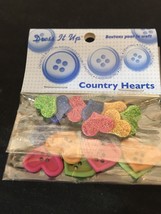 Dress It Up Buttons: Country Hearts 2pk Bundle (approx 13 pcs ea pkg) NEW - £3.76 GBP