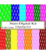 Stars Digital Kit 2-Digtial Paper-Art Clip-Gift Tag-Jewelry-4th of July-... - $37.30 MXN