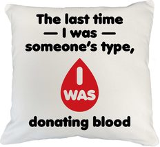 Make Your Mark Design Donating Blood Funny White Pillow Cover for Nurse, Men and - £19.35 GBP+