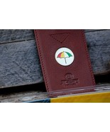 AP Umbrella Logo Leather Bag Tag - Dark Brown - $17.72