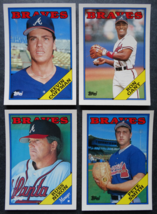 1988 Topps Traded Atlanta Braves Team Set of 4 Baseball Cards - £3.13 GBP