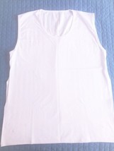 NEW Men Peruvian Cotton Tank Top T Shirt Sleeveless WHITE Open Side Muscle Gym M - $7.91