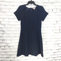 Skies Are Blue Womens Dress Medium Navy Blue Catie Textured Fit &amp; Flare Mini - £23.41 GBP