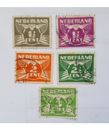 1924 -1925 Numeral / Dove Stamps Lot 1 1/2 to 3 cent / Netherlands - $8.00