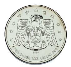 2009 Canada 1 oz Silver Thunderbird Totem, 2010 Vancouver Olympics - £53.23 GBP