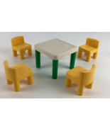 Little Tikes Dollhouse Furniture Dining Kitchen Table Chairs Vintage 80s... - $67.63 CAD