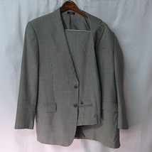 Givara 42R | 36 x 30 Gray Houndstooth Wool Italy 2Btn Jacket Pants Suit - £47.95 GBP
