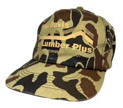 Vintage Whit Davis Lumber Plus Jacksonville AR Camouflage Snapback Hat Cap - £15.77 GBP
