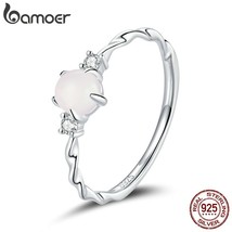  silver moonstone ring finger rings for women vintage retro stackable rings band silver thumb200