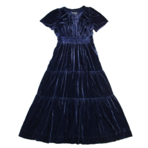 NWT by Anthropologie The Somerset Maxi in Navy Blue Velvet Edition Dress M - $158.40