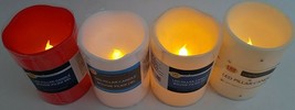 Flickering LED Wax Pillar Candles 4”H X 3”D 120 Hours 1/Pk, Select: Color - £2.77 GBP