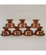 Tibetan Buddhist Copper Water Offering Bowls with Stand 7pcs - Nepal - £117.67 GBP