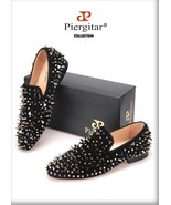 2019 Piergitar new arrive men suede shoes with gold and black rivet ! - $342.93 CAD