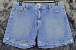 Levi&#39;s 515 Shorts Womens Size 16 Blue Denim Cotton Pockets Belt Loops Flat Front - £13.01 GBP
