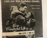 It’s A Wonderful Life Tv Guide Print Ad Jimmy Stewart Donna Reed TPA5 - $5.93