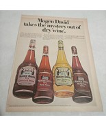 Mogen David takes the Mystery out of Dry Wine Vintage Print Ad 1967 Red ... - $10.98