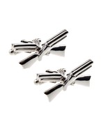 CROSSED RIFLE CUFFLINKS Army Infantry Marine Corps Military Symbol w GIF... - €11,20 EUR
