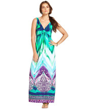 NWT-AGB ~Size SMALL~ Twist-Front Exotic Print Women&#39;s Maxi Long Dress Cute! - £28.76 GBP