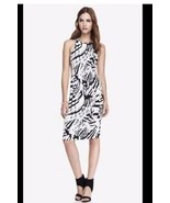Express Women&#39;s Sheath Dress Small Black White Abstract Print Sleeveless - €25,72 EUR