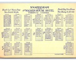 Snappigram The Walker House Hotel Toronto Canada UNP UDB Postcard P24 - $4.90