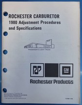 1980 ROCHESTER CARBURETOR Diagnosis, Adjustments &amp; Specifications Booklet/Manual - £27.12 GBP