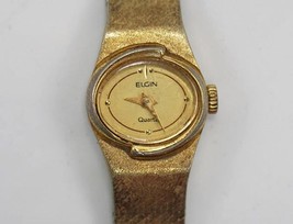 Ladies Elgin Quartz Analog Watch Wristwatch New Battery - £15.85 GBP