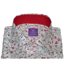 Men Shirt J.Valintin Turkey Usa All Egyptian Cotton Axxess Style 3325-01 Red image 10