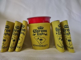 Corona Light (Now On Draft) Draft Glass Koozie 2012 SC 6pc Set NOS - £9.59 GBP