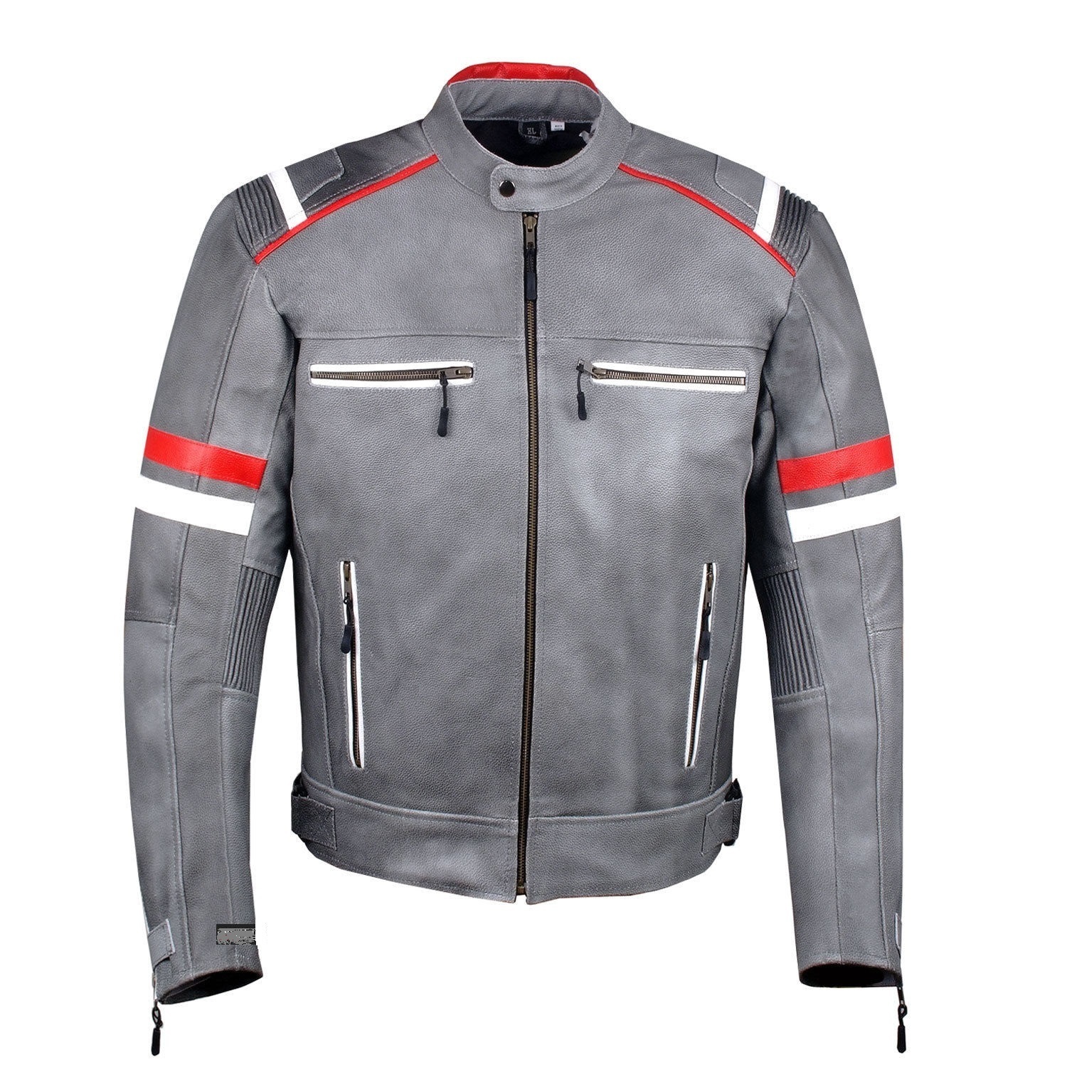 Men's Handmade Vintage Cafe Racer Style Motorcycle Distressed Leather Jacket 201