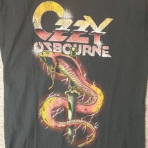 Ozzy Ozbourne Shirt Mens Medium Snake Cobra Sword Band T-Shirt - $19.79