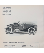 1908 Winton Motor Car Model Six-Teen-Six Catalog Advertisement Automobil... - $550.13 MXN
