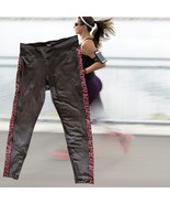 Reebok Athletic Leggings Size Large Black Pink Womens Running Workout Yo... - $226.79 MXN