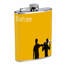 I Don&#39;t Care Em1 Flask 8oz Stainless Steel Hip Drinking Whiskey - £11.57 GBP