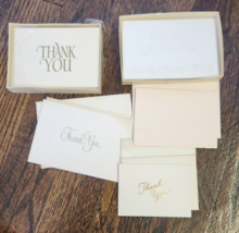 Vintage Thank you Card Lot of 32 Cards Ephemera Only 30 Envelopes Cream ... - $22.99