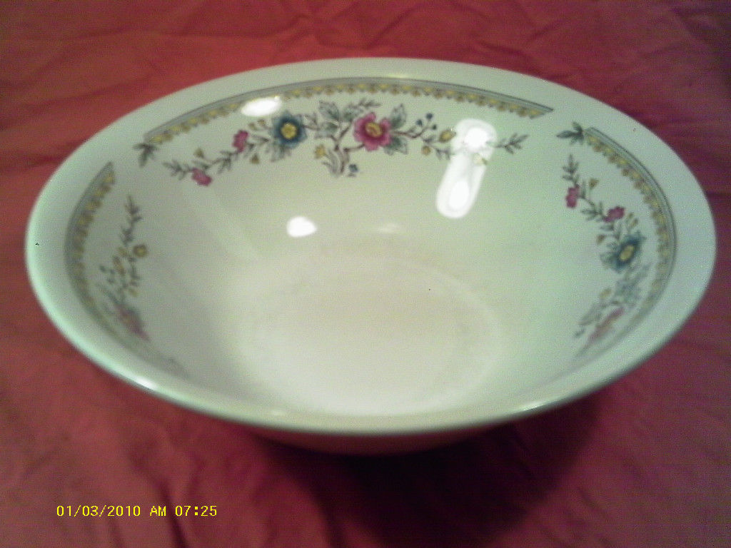 Primary image for [Q7]  ROYAL CHINA  SALAD BOWL 9" DECOR FLOWERS