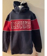 Boy&#39;s Levi&#39;s Long Sleeve Bold Logo At Chest Pullover Hoodie Size M 10/12... - £22.09 GBP