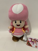 Little Buddy Super Mario Bros Toadette 8&quot; Plush Stuffed animal Doll toy New - £19.55 GBP
