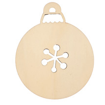 5.2-Inch DIY Unfinished Wooden Cutout Ornament - $18.04