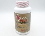 Qunol Plus CoQ10 Ubiquinol 200 mg with Omega-3, 90 Softgels Exp 4/26 - $45.00