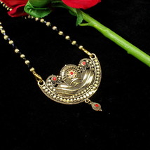 Traditionell Indisch Mangalsutra Schwarz Perlen Halskette Geschenk für Ehefrau - £14.97 GBP
